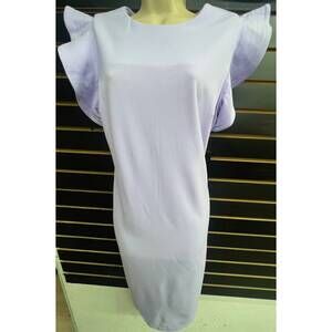 NEW ALLEN KAY women's flare sleeve dress in lilac
